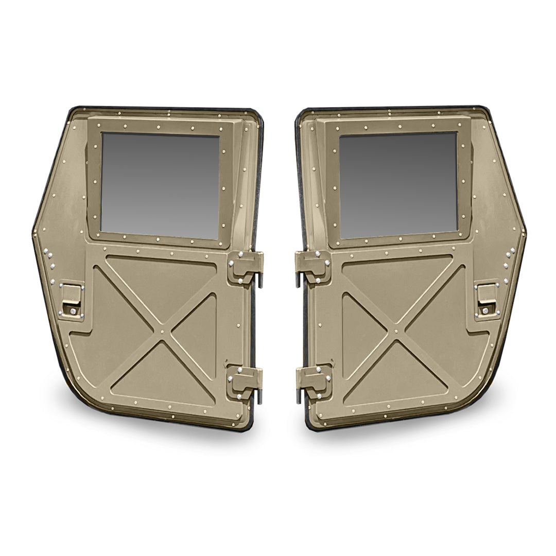 Hard "X" Military Doors for Humvee, Pair of Front or Rear - Black, Tan, or Green Hard Doors