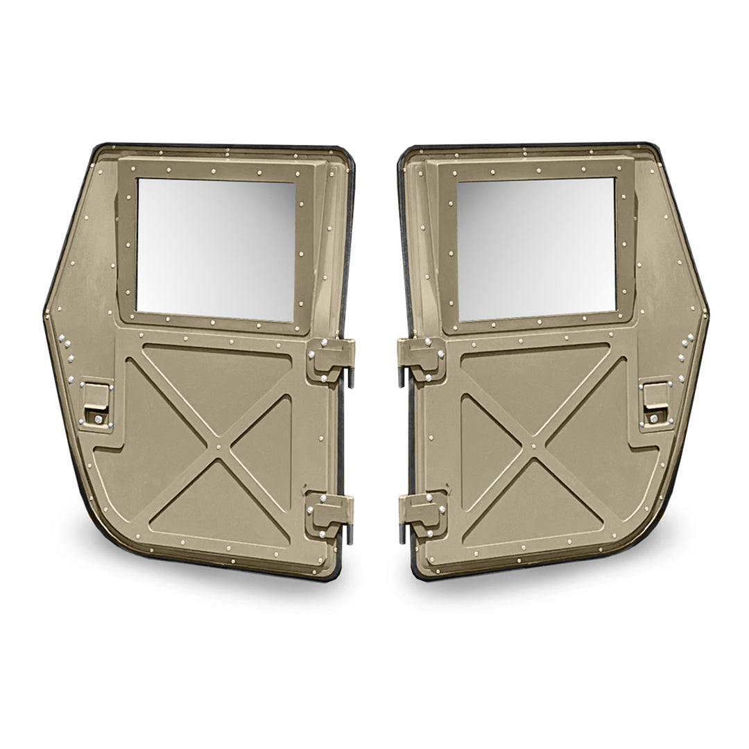 Hard "X" Military Doors for Humvee, Pair of Front or Rear - Black, Tan, or Green Hard Doors