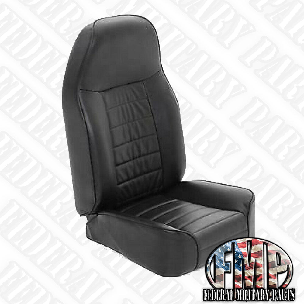 New Non-Reclining Black Denim Humvee Seat Hmmwv Seats For Your Military Vehicle - Single, Pair or Set of Four or Five