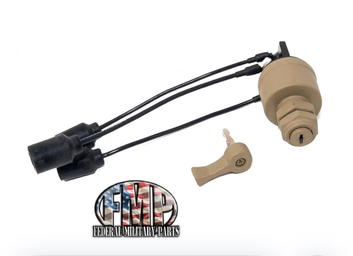 OEM Style Keyed Ignition Switch Desert Tan Fits M-Series Vehicles including HUMVEE