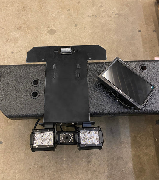 PREMIUM PLUG UND PLAY HUMVEE REAR LICENSE PLATE HOLDER BRACKET FRAME - NO DRILLING TO INSTALL - M998 HMMWV