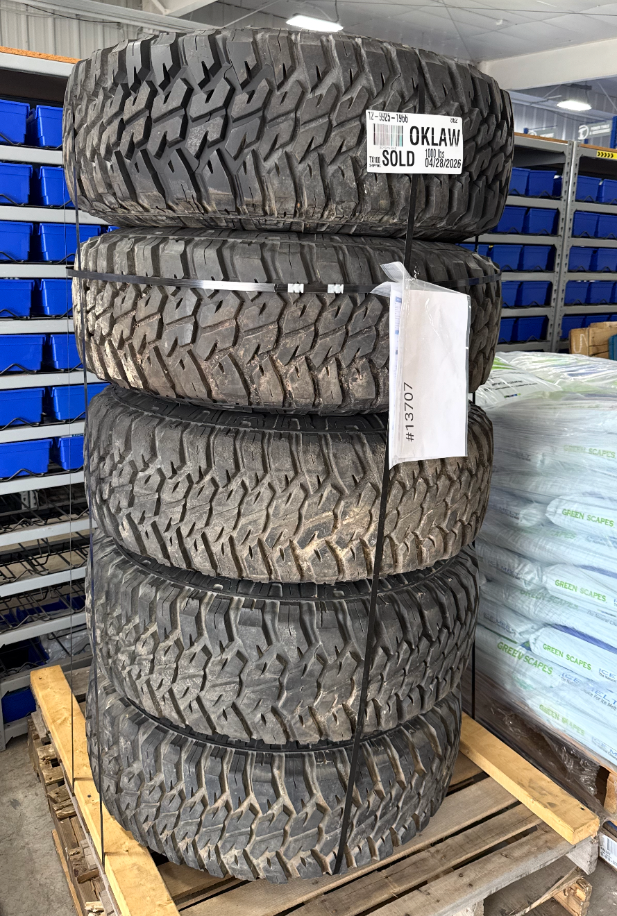 Goodyear MTR Kevlar Tires Matched Sets of 4 or 5 37” Mounted on 8-Lug 16.5” Rims. 10 PLY   24 Bolt  Plus Run flat Insert, fits Humvee