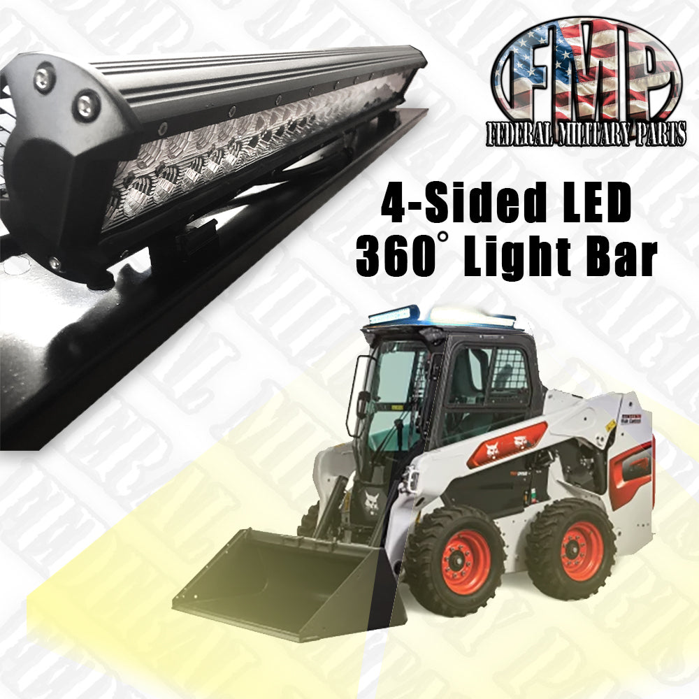 Skid Steer Light Bar - Barre de lumière du toit sans fil à 4 côtés