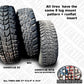Goodyear Wrangler MT MilitaryTires 37" Radials on 16.5" Rims 6.5"x 8 Bolt Pattern fits Humvee M998 HMMWV