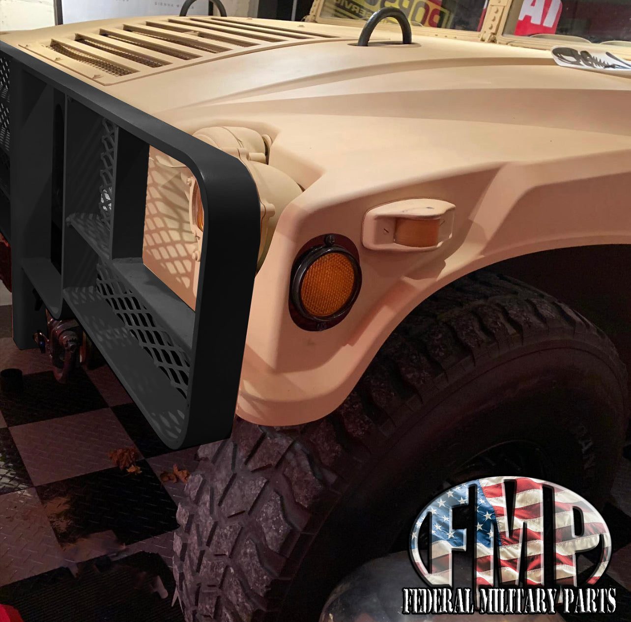 M998 Humvee Brush Guard Luverne H15-GGB + Screen + Mounting Bracket + Pins + Hardware