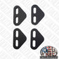Door Striker Spacers, Front, for Hard Doors HMMWV X-Doors, Set of 2 or 4, Extend your Door Striker to Latch Properly