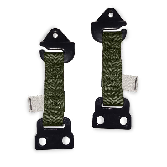 Pair OEM Green or Black Door Limiter Straps. One Left and One Right. fits Military Humvee.  For a four door vehicle, hard or soft doors