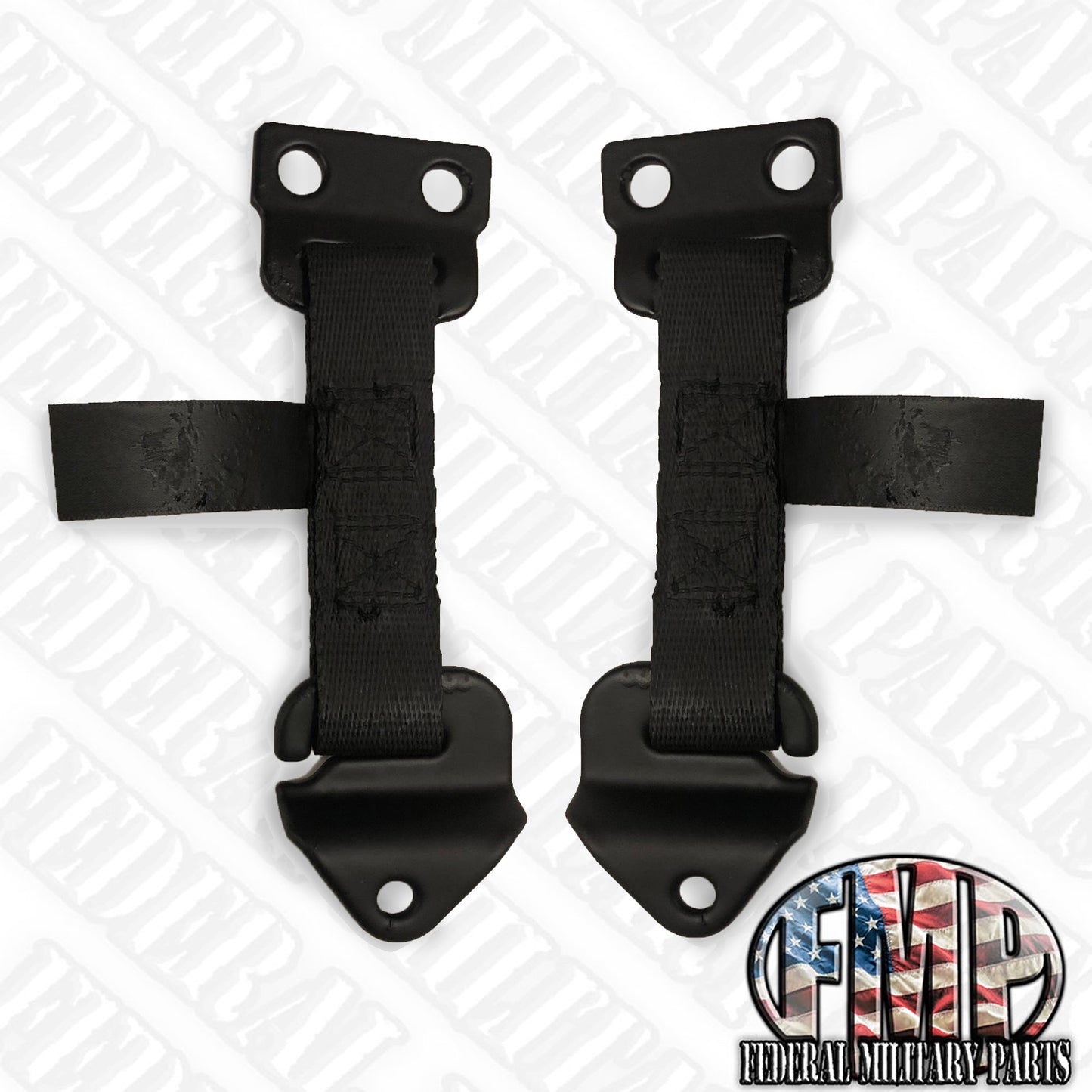 Pair OEM Green or Black Door Limiter Straps. One Left and One Right. Military Humvee.  For a four door vehicle, hard or soft doors
