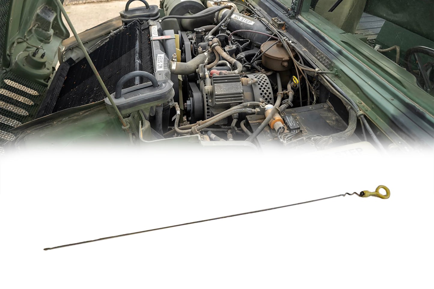 Engine Oil Dipstick, 29", fits HUMVEE HMMWV 6680-01-477-3650