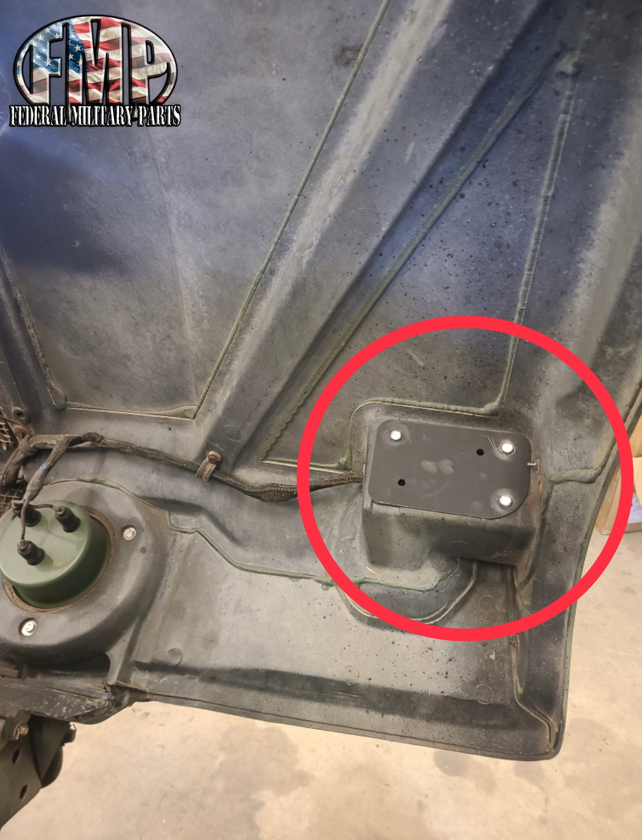 Rustproof Headlight Access Panel + Black Bezel Headlight Pair for Humvee