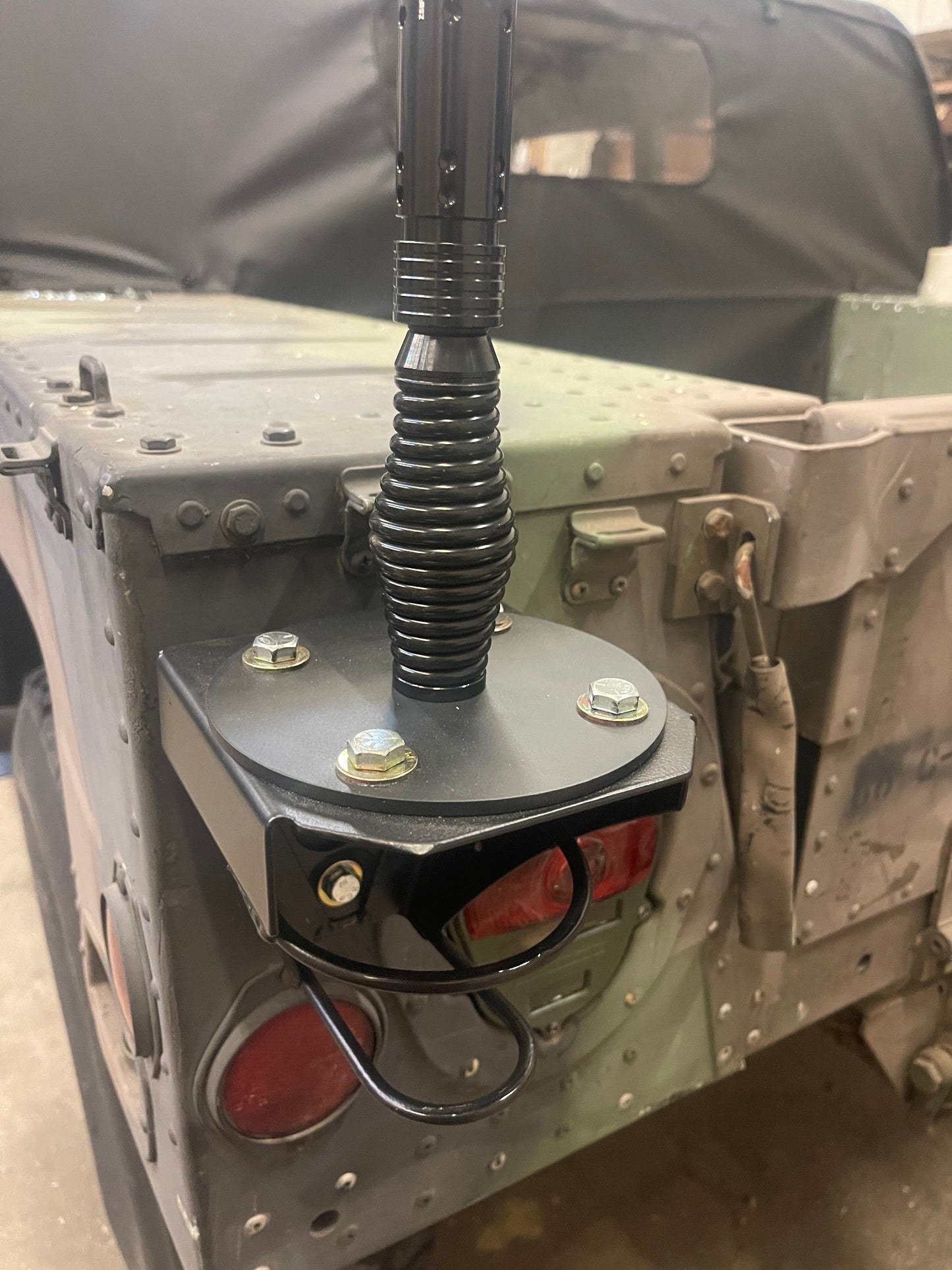 New Dual Military Antenna Kit, Base and Mounting Bracket Kit Not OEM Fits HUMVEE