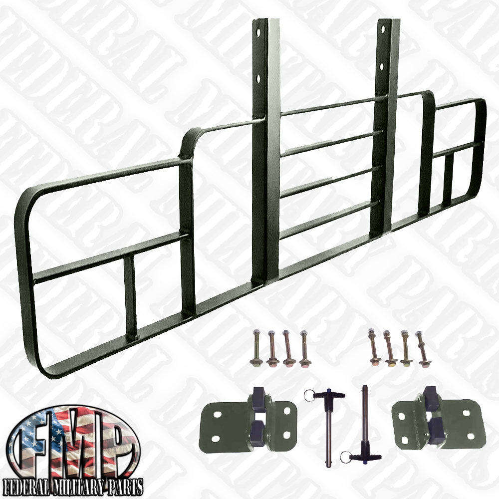 Heavy Duty Brush Guard with Mounting Brackets and Installation Kit - No Mesh Screen - Luverne H15-GGB fits Humvee