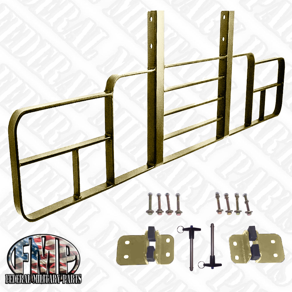 حراسة فرشاة humvee الثقيلة مع تصاعد بين الأقواس وجمدات التثبيت - لا شاشة شبكة - Luverne H15-GGB