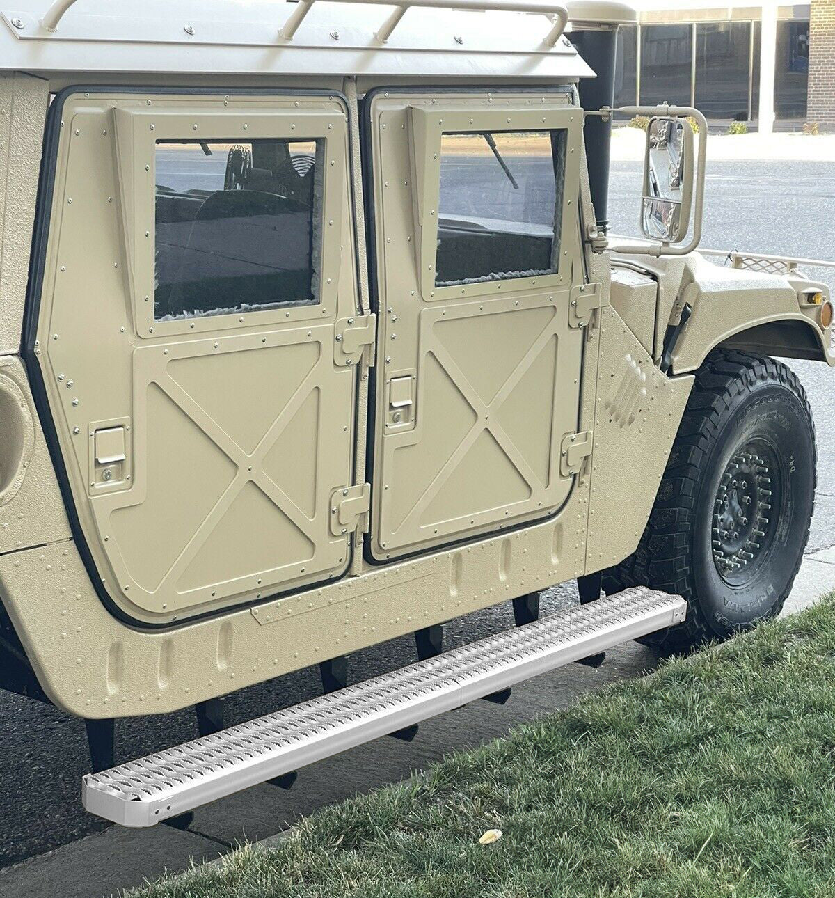 4-Man Tactical Combat Foot Rails Aluminum Running Boards fits Humvee ...