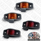 Side Marker Lights- Set of 4 (2 Front + 2 Rear) Amber and Red Lens, Universal, Fits ALL Military Vehicles - fits Humvee M998 HMMWV