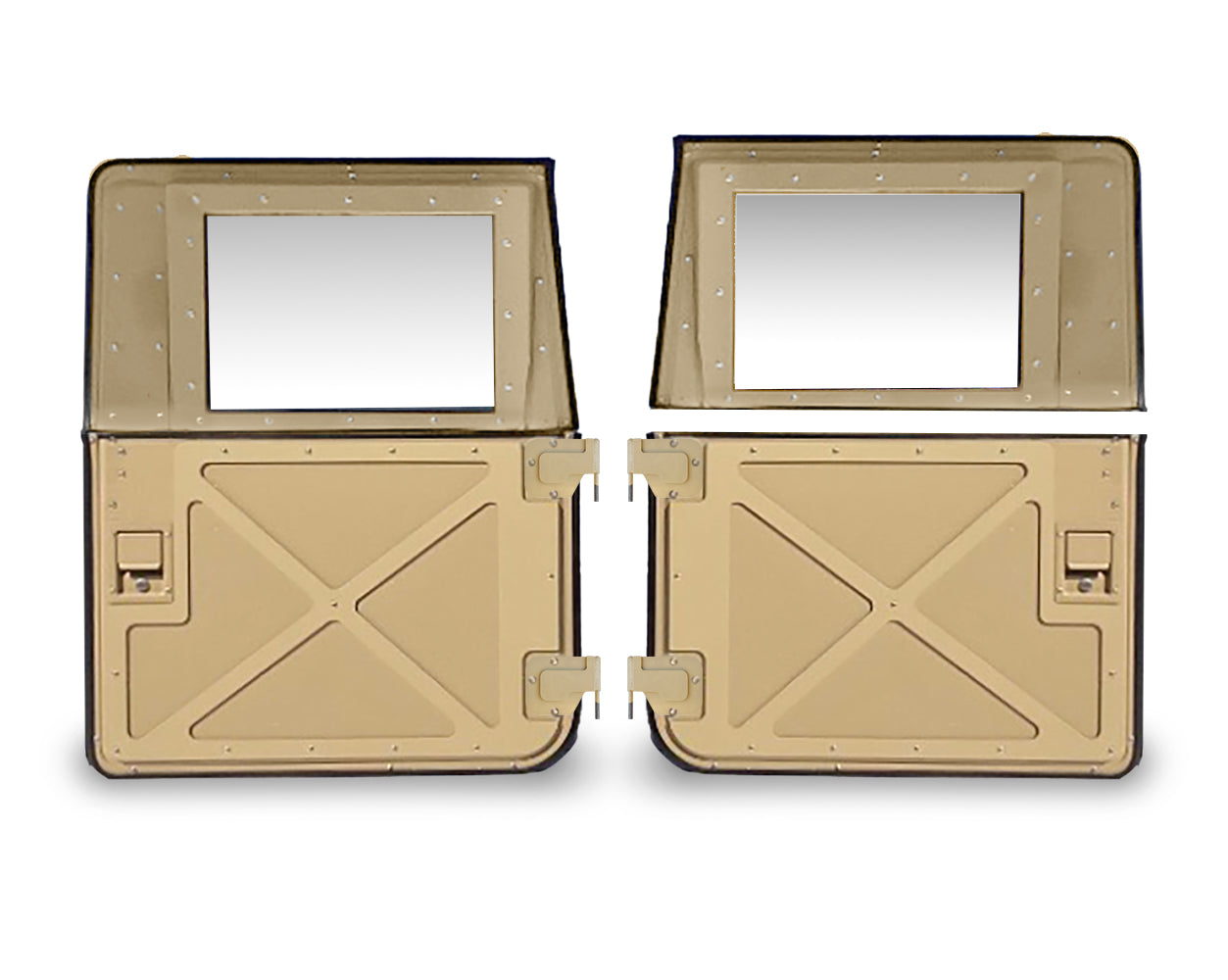 Front 2 Only Split X-Doors Convertible from Full Doors to Half Doors fits AM General Humvee