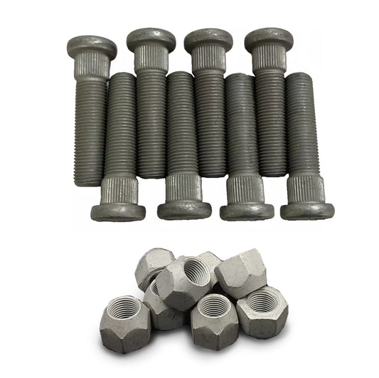 "Gear Hub" Mounting Wheel Stud Bolts + Tapered Lug Nuts for Military Tires including Humvee Tires Wheels Rims M1101 M1102