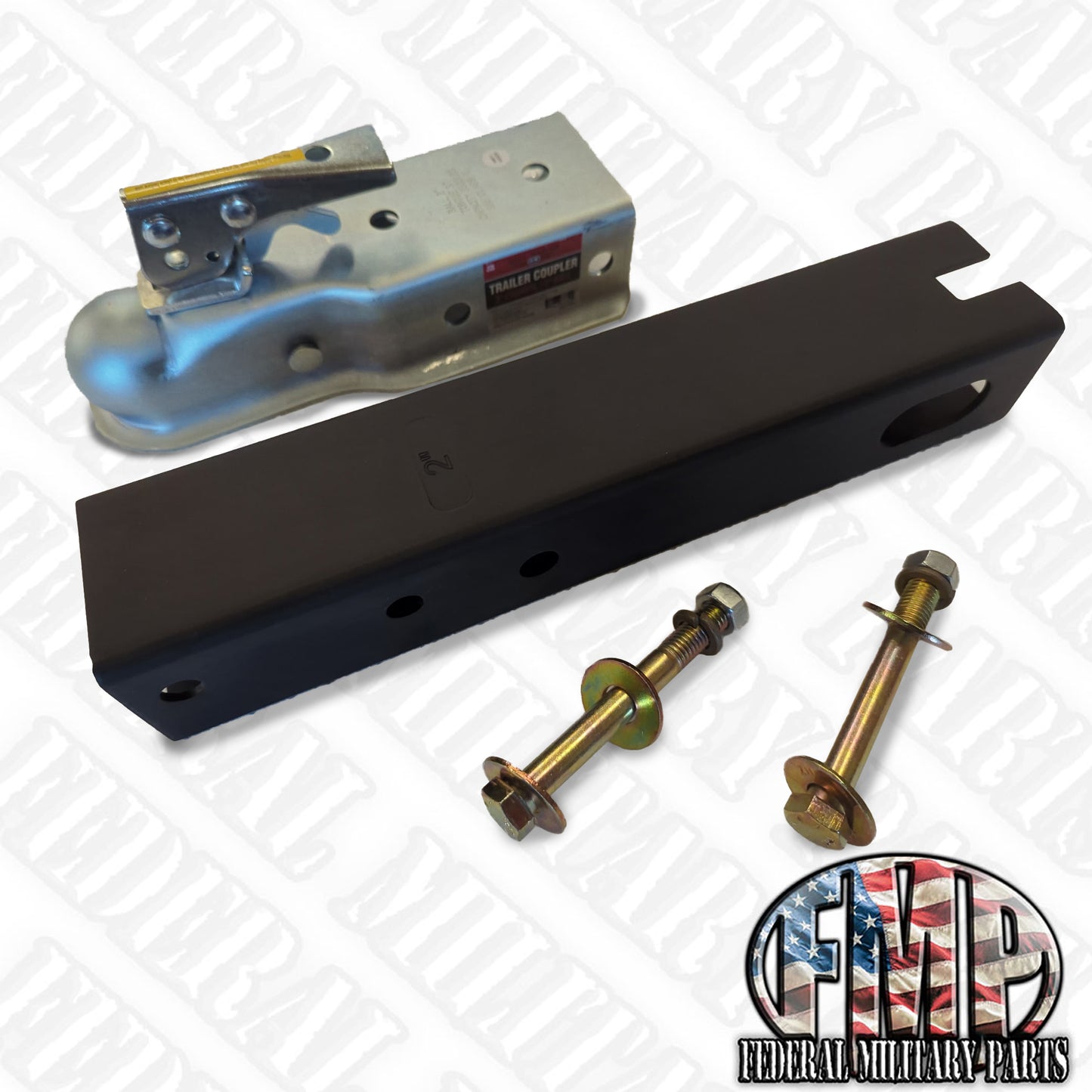 Ball Hitch Conversion from Pintle Hitch to 2” Ball Hitch for M1101 and M1102 Military Trailer