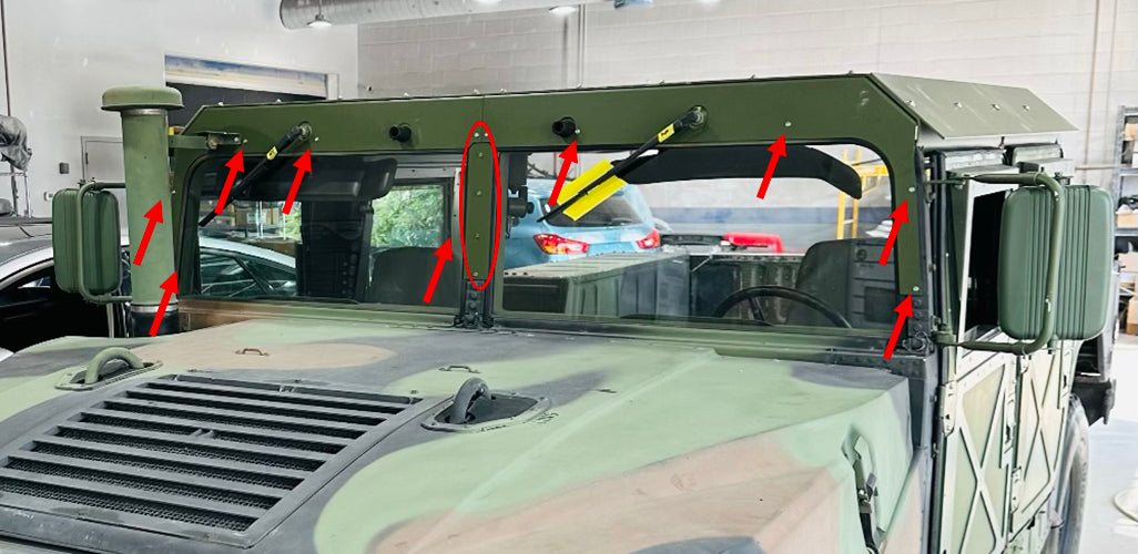 Windshield Retaining Screw for Military HUMVEE