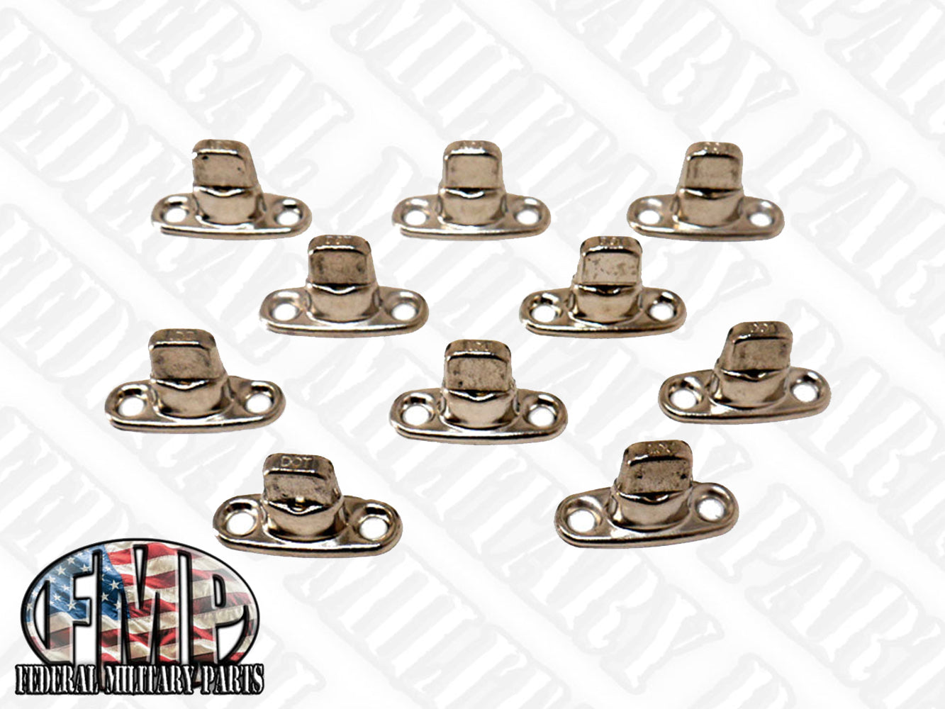 fasteners for tarps 10 PK + Screws, Stainless, Military Canvas Tarp Twist Tie Connector Fastener, Silver