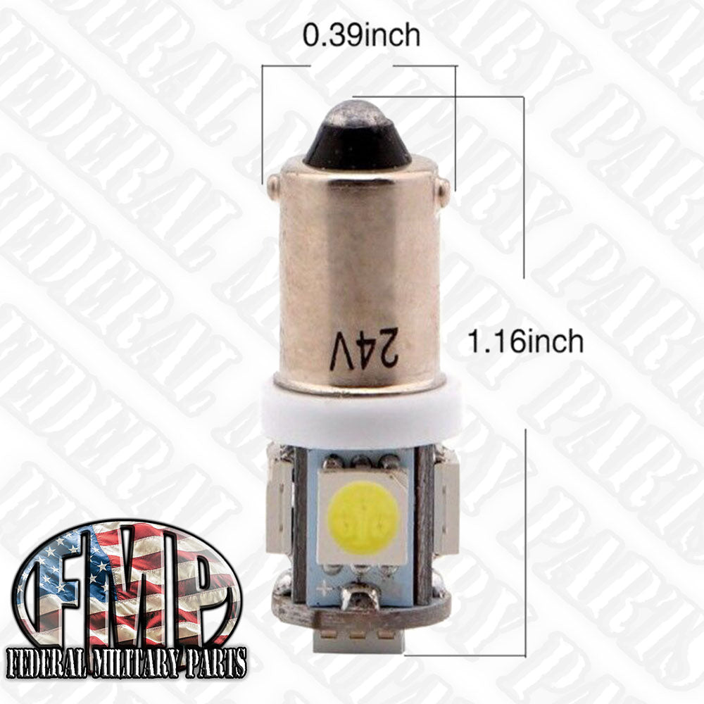 6 Pack of Cool White 24V LED Bulbs for Humvee – Federal Military