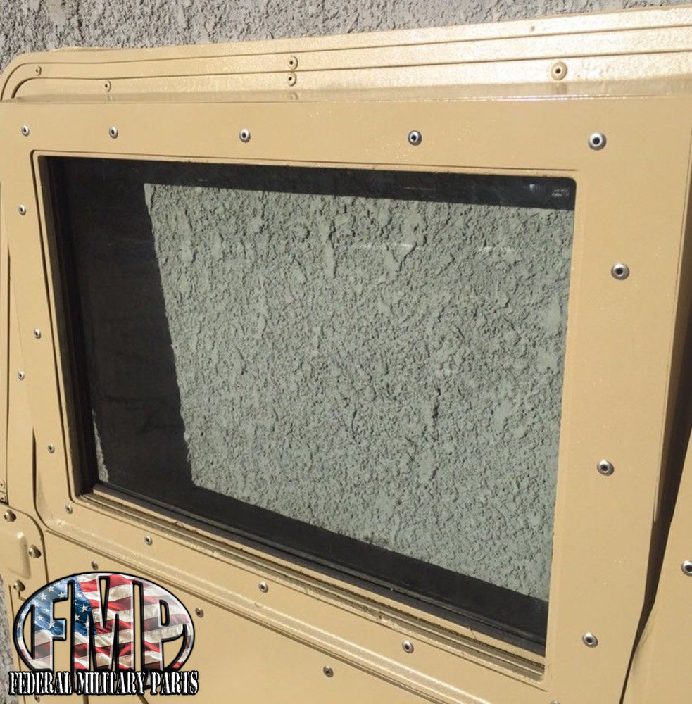3/8” (4 pc) Clear Humvee pc Bullet resistant x-door Replacement window hmmwv