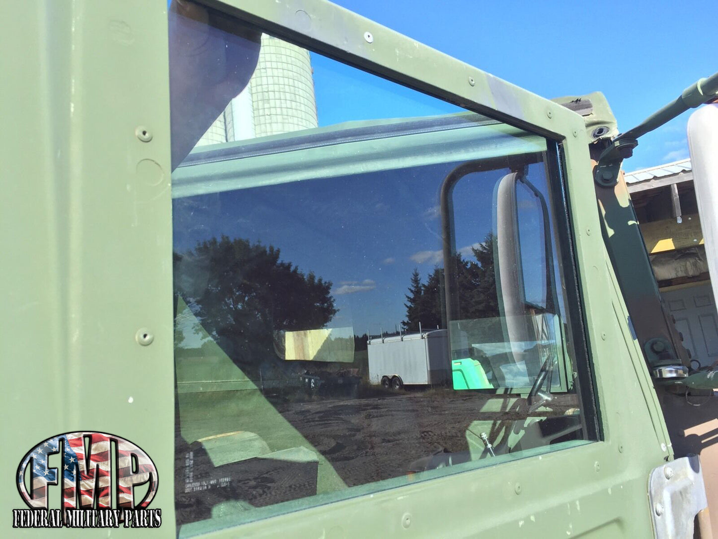 Tonad grön Windows-uppsättning av 4 för militära Humvee X-Dörrar