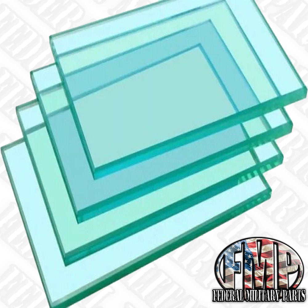3/8” (4 pc) Clear Poly Bullet Resistant Replacement Window for Humvee X-Door HMMWV