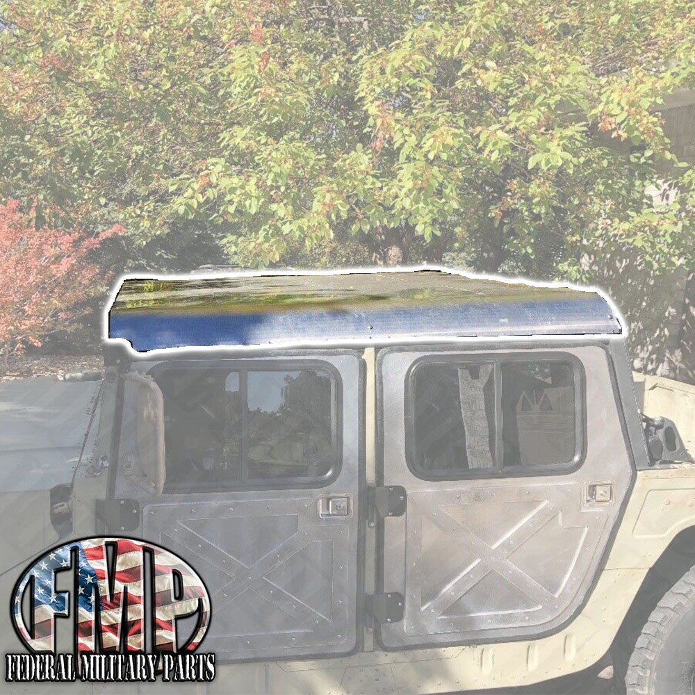 New Four Man Humvee Aluminum Hard Top Roof and Rear Aluminum Curtain - window & frame not included