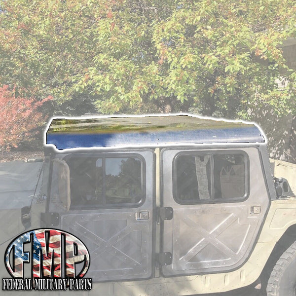 New Four Man Humvee Aluminum Hard Top Roof and Rear Aluminum Curtain ...