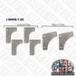 Two, Four or Six Piece Door Gap Filler Kit for Military Humvee Hard Doors and Soft Doors All Models