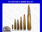 50 Caliber Bullet Key Chain - BMG Browning Machine Gun Military HUMVEE M998 Key