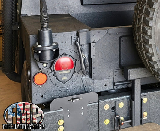 Svart bakljus - Signalbroms stopp ljusmontering - Svart - 24V - Militär Humvee