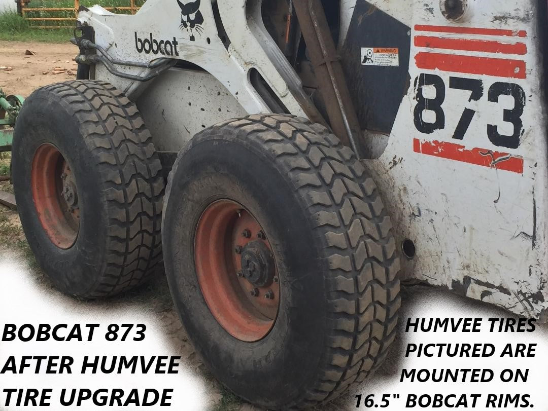 Humvee Tires - Matched Set of Four or Five - 37" - Goodyear mt Radials - Mounted on Rims - Includes Run Flat Inserts