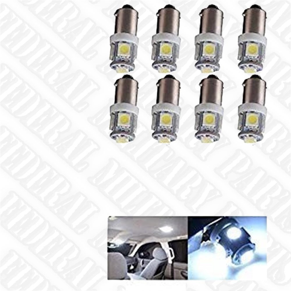 8 PACK HMMWV LED COOL WHITE DASH bulbs 24V LED M998 replacement LAMP lights