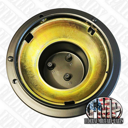 Headlight Bucket BLACK Includes Bezel for all Military Wheeled Vehicles including Humvee