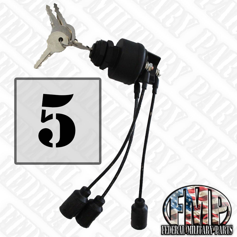 UNIVERSAL Military Keyed Ignition Starter Switch - PLUG AND PLAY Choice Black Tan or Green