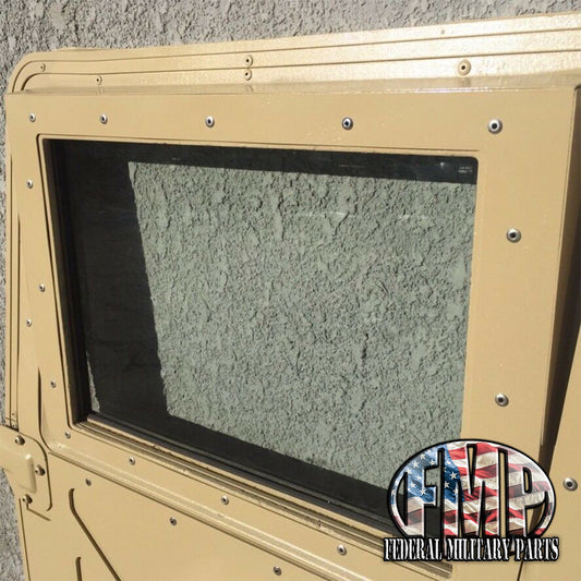 Clear 3/8" Laminated Window Replacement Glass fits the Military Humvee Hard X-Door