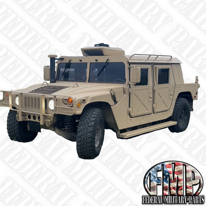 Complete Premium Hard Cab Kit - 4 Hard "X" Doors, 1/4" Thick Premium Hard Top Roof, Premium Rear Curtain fits Military Humvee