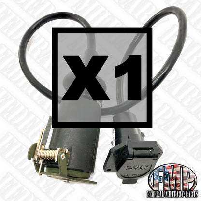 12 Pin Military 48” Power Cable (A48) to 7 Blade Civilian Trailer Adapter fits M998 Hmmwv Hummer H1 Connector