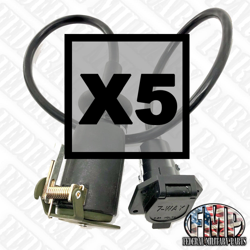 12 Pin Military 48” Power Cable (A48) to 7 Blade Civilian Trailer Adapter M998 Hmmwv Hummer H1 Connector
