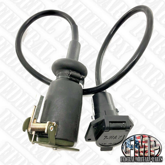 Universal Military Wheeled Vehicle Power Cable (A) to 7 Blade Civilian Trailer Adapter Connector