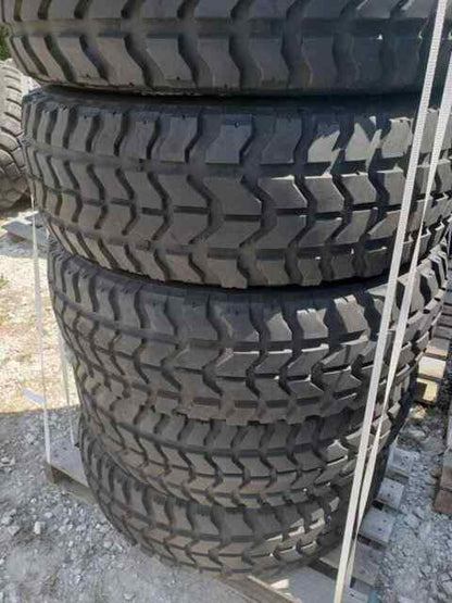 Tires - Matched Set of Four or Five - 37" - Goodyear MT Radials - Mounted on Rims - Includes Run Flat Inserts for Military Humvee