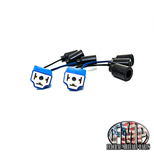 大灯适配器对转换7“民用轮H4 LED前灯到军用灯光塞和戏剧