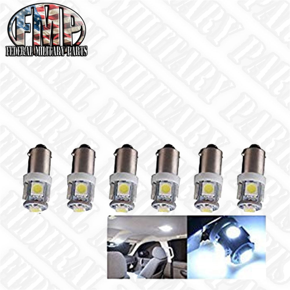 6pack hmmwv led cool white dash bulbs 24V led M998 replacement lamp lights
