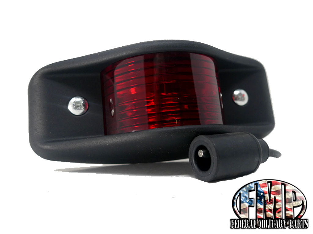 Two Side Marker Clearance Lights Red Lens Black Body L.E.D.