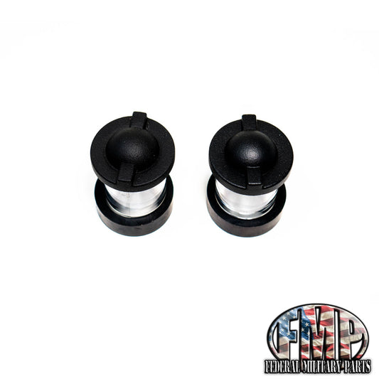 Two Dash Bulbs and Two Tan Lens Covers Rubber Seals and Color Choice of Dash Bulbs fits M998 HUMVEE  12339203-1