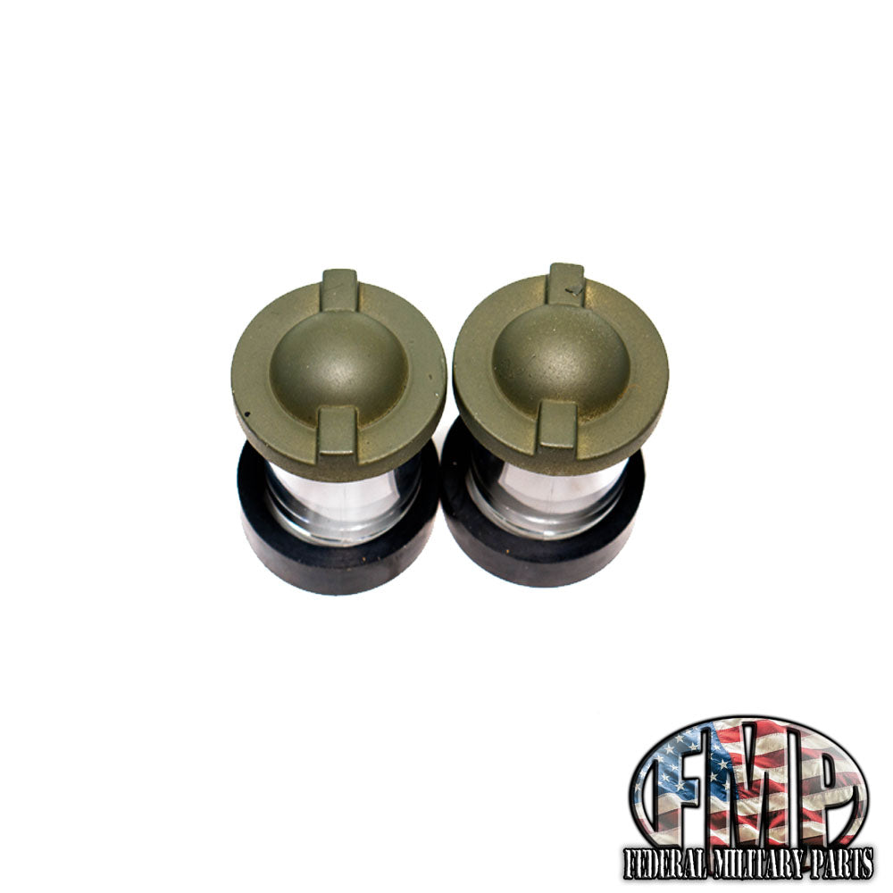 Military Hmmwv Two Dash Bulbs and Two Tan Lens Covers Rubber Seals and Color Choice of Dash Bulbs M998 HUMVEE  12339203-1