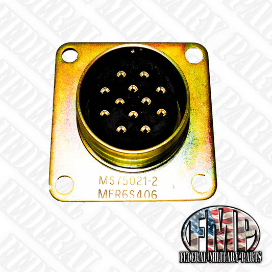 MS75021-2 Vehicle Trailer Receptacle Twelve Pin Amphenol Kvinna uttag - Nato Universal Militär