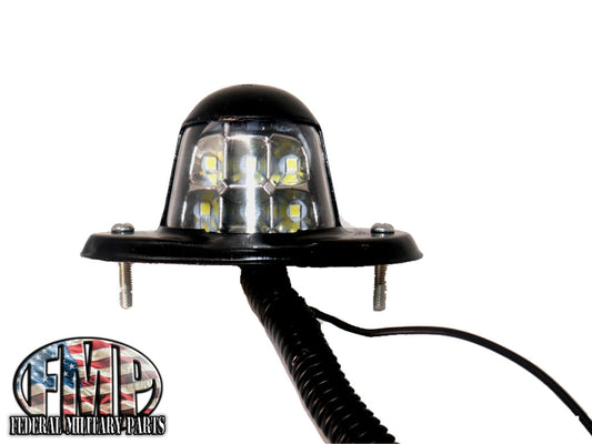 Plug&amp;Play Prewired Steel License Plate Light 24V LED Military HUMVEE M998 HMMWV Tack